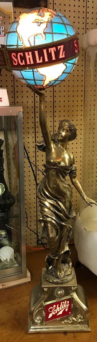 SchlItz Advertising Light up beer sign statue: 45"x11" working condition