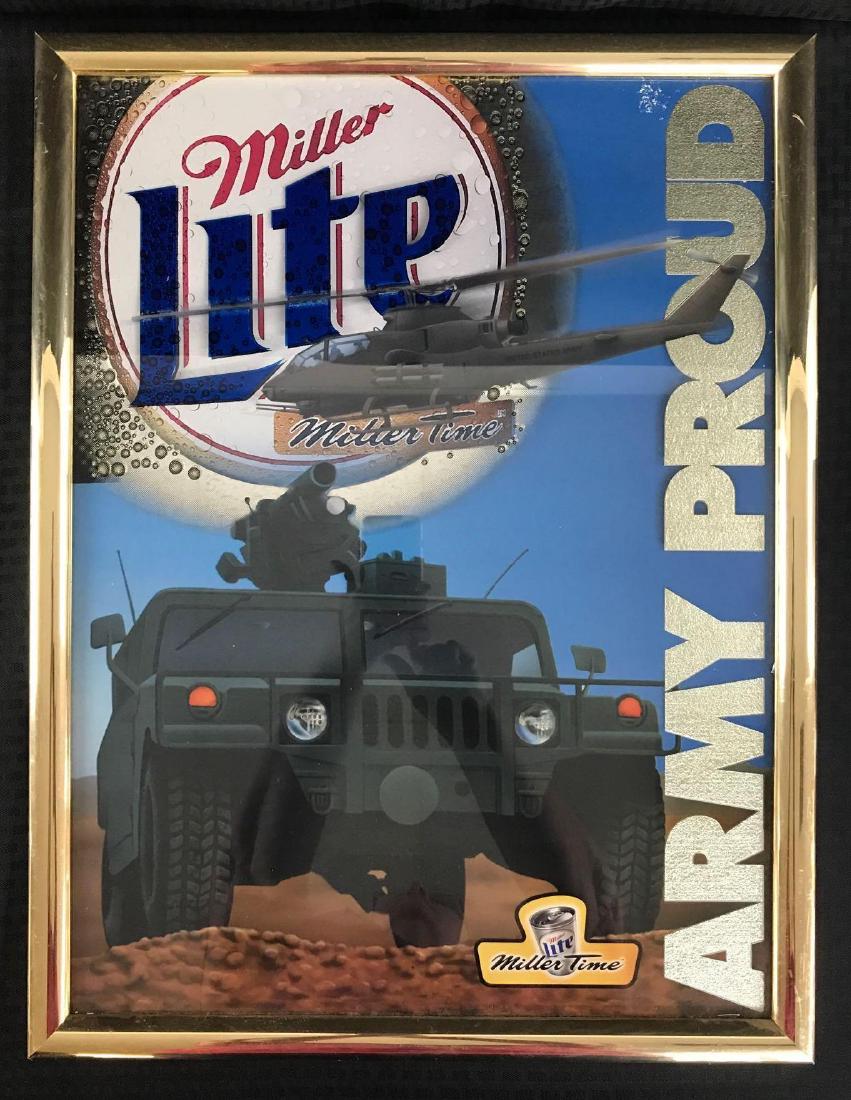 Miller Lite Beer Army Proud Advertising Mirror (1 of 1)