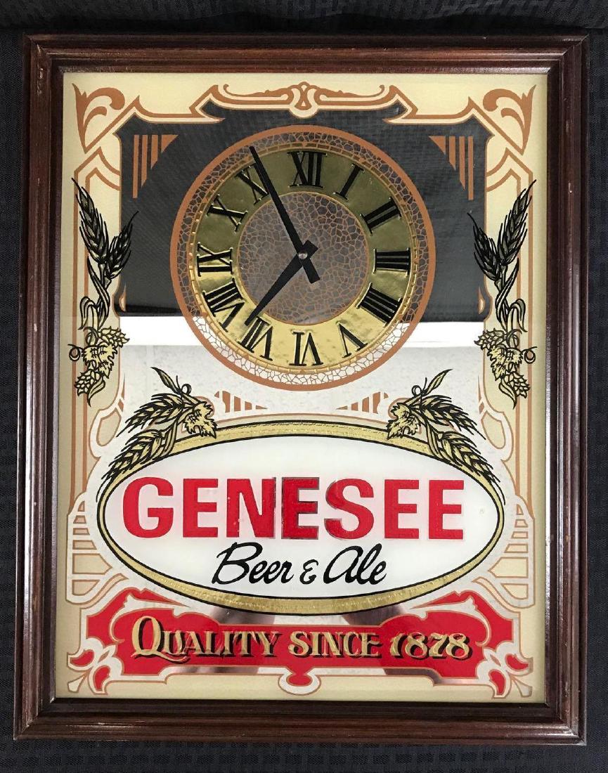 Genesee Beer and Ale Mirror Clock (1 of 1)