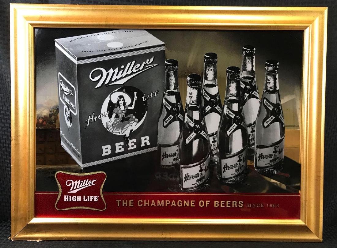 Large Miller Beer Framed Mirror (1 of 3)