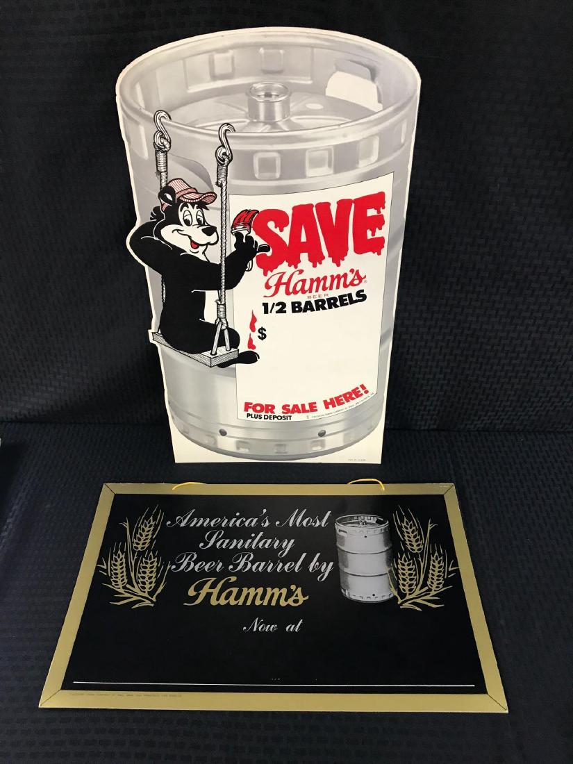 2 Hamm's Beer Retail Signs (1 of 3)