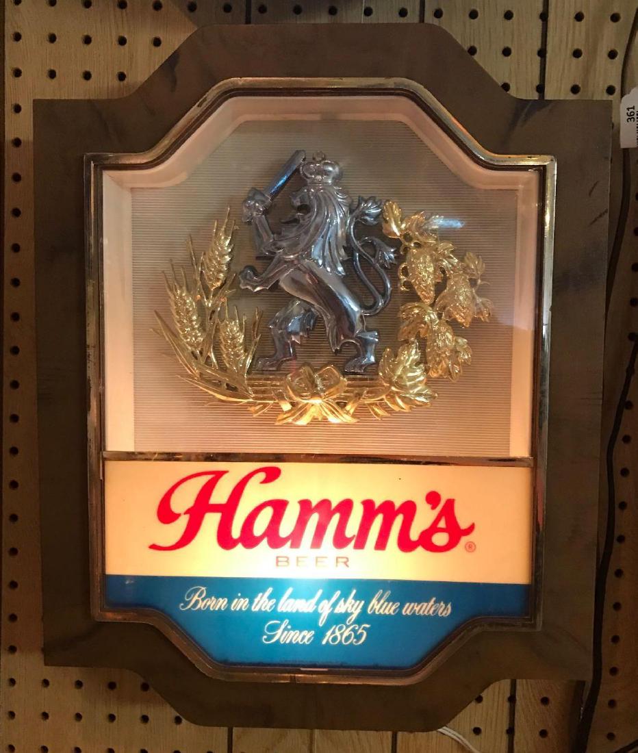 Vintage Hamms Beer Light Up Advertising Sign