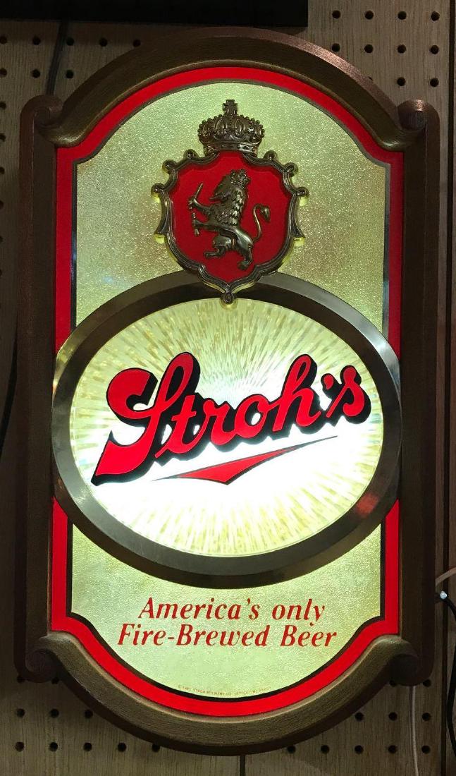 Stroh's Light Up Advertising Beer Sign (1 of 1)