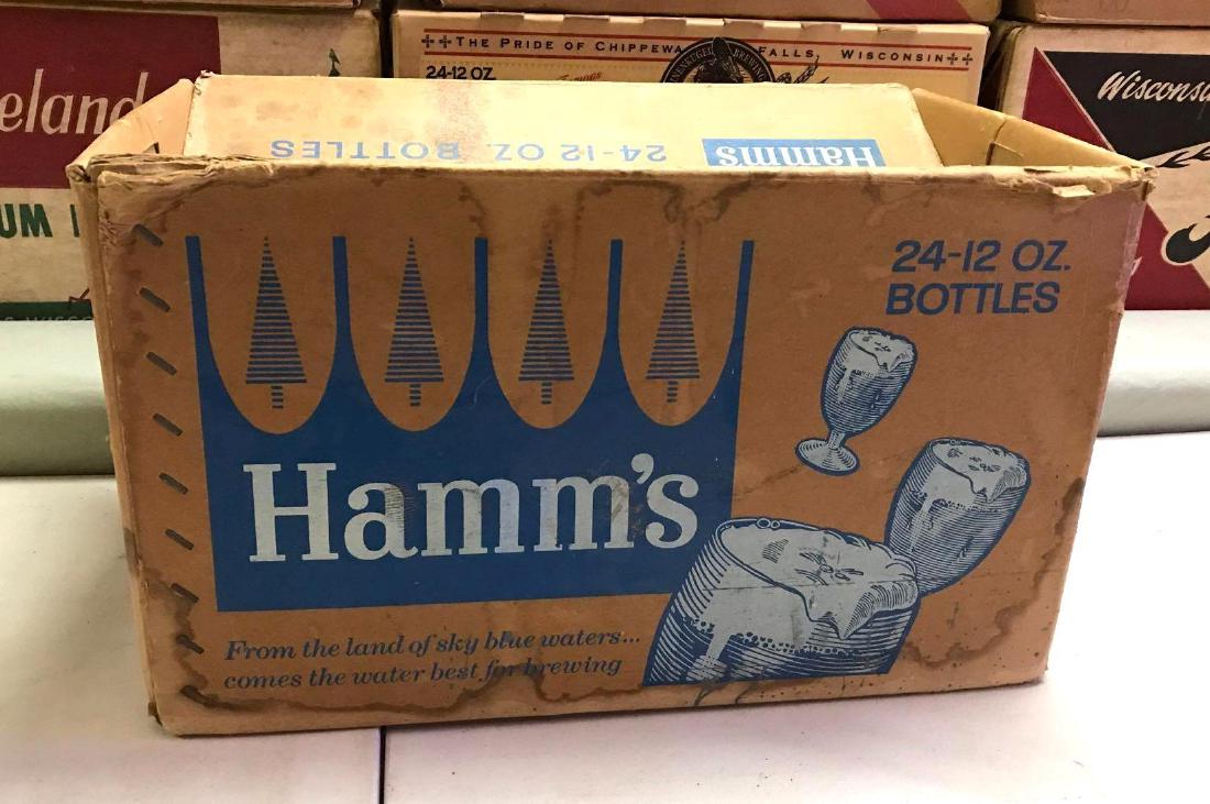 Vintage Hamm's 24 pack cardboard advertising beer box: very good condition