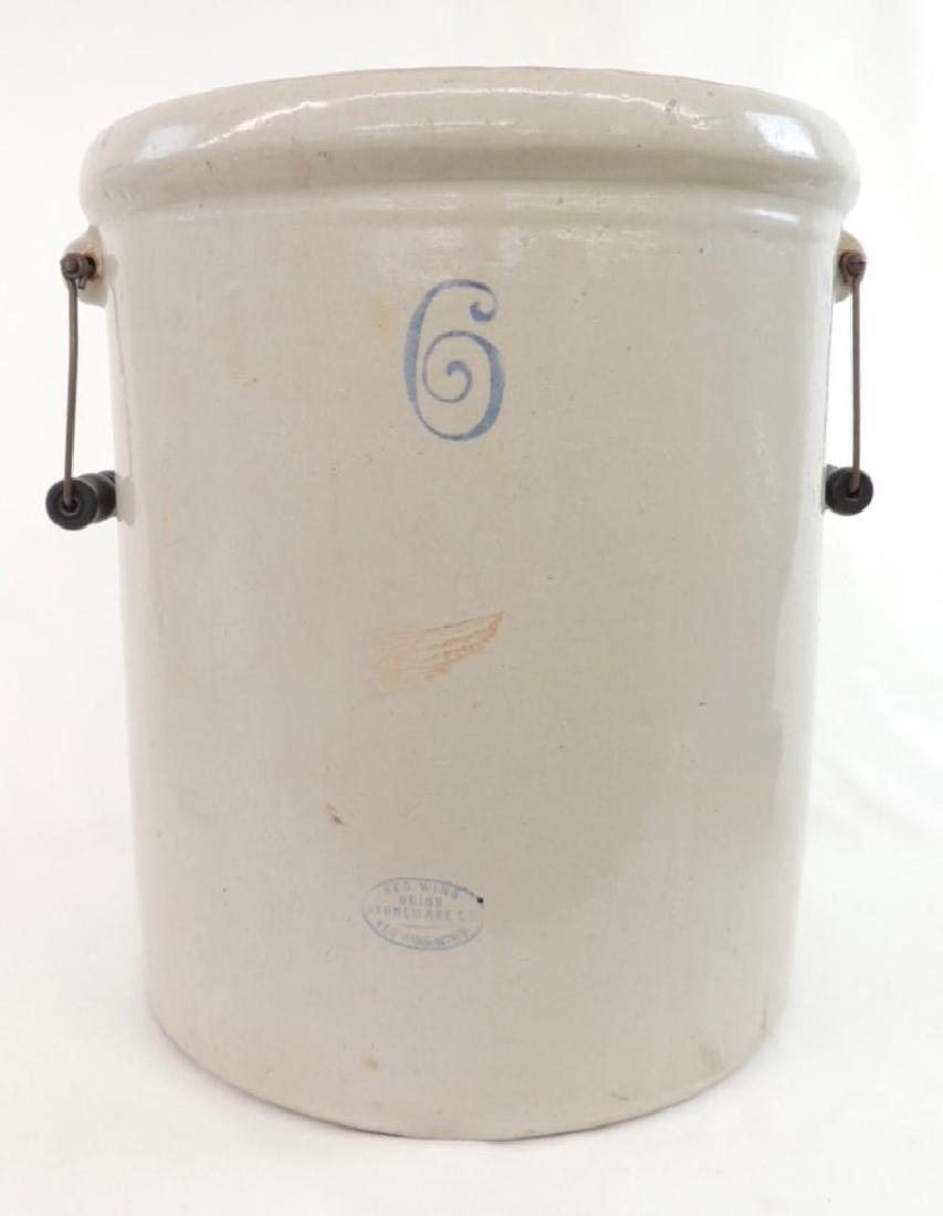 6 Gallon Red Wing Crock with 2 Handles (1 of 6)