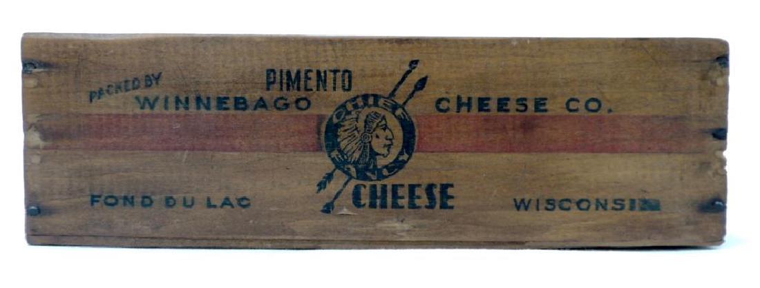 Winnebago Chief Cheese Box: 12 x 3 3/4 x 4" wood box.