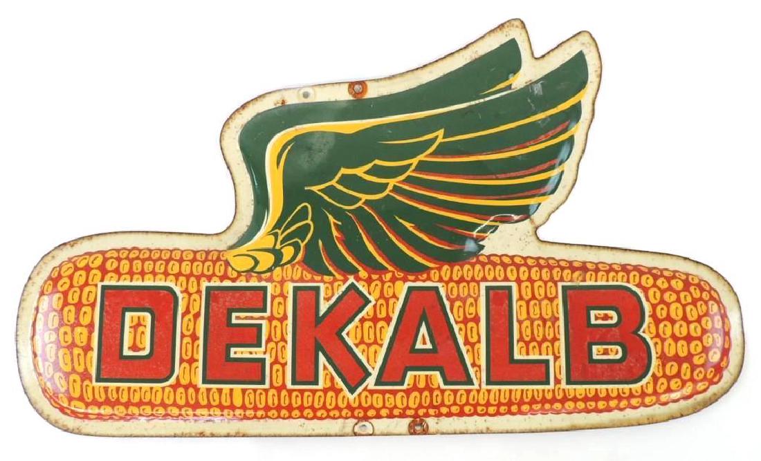 Dekalb Seed Corn Vintage Advertising Embossed Metal
