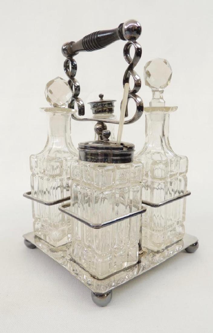 4 Bottle    Art Deco    Cruet Set (1 of 1)