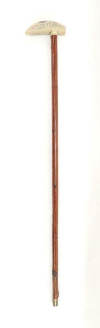 Faux Schrimshaw Handle Cane (1 of 2)