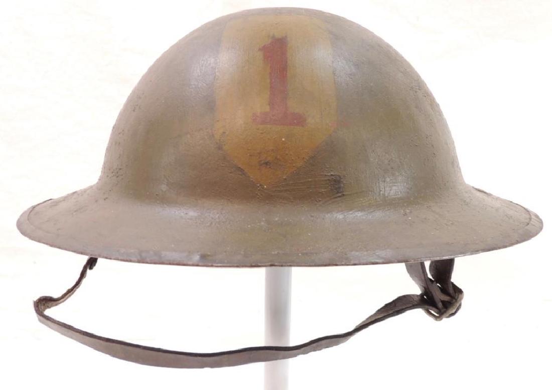 WW1 U S Army Doughboy Helmet With 1st Division Big