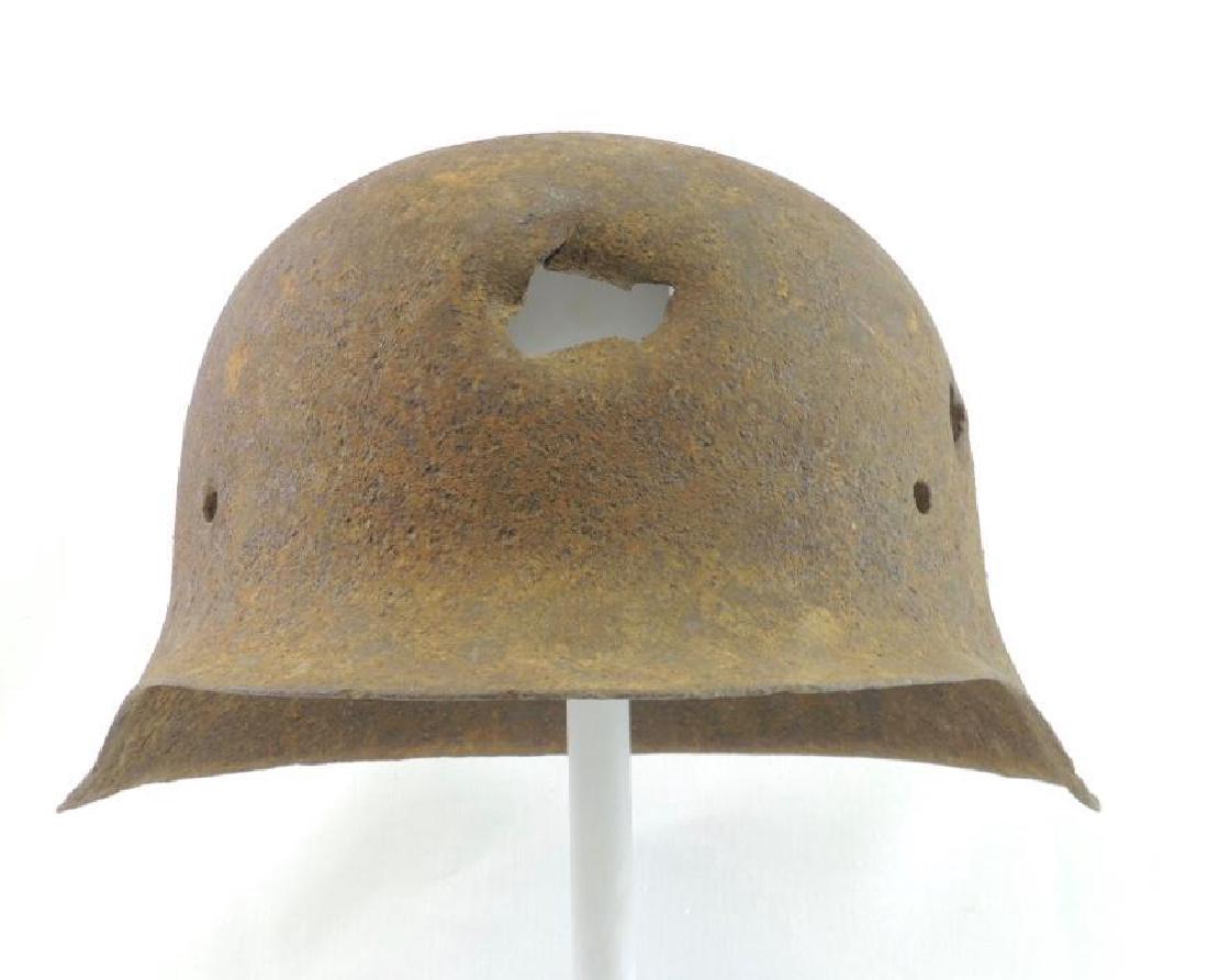 WW2 German Battle Dug Helmet with Original Battle: Found in Estonia near Narva