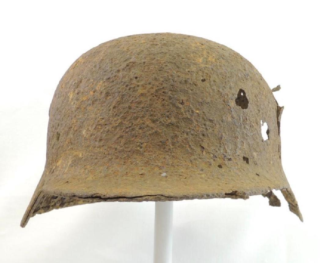 WW2 German Battle Dug Helmet with Original Battle: Found in Estonia near Narva