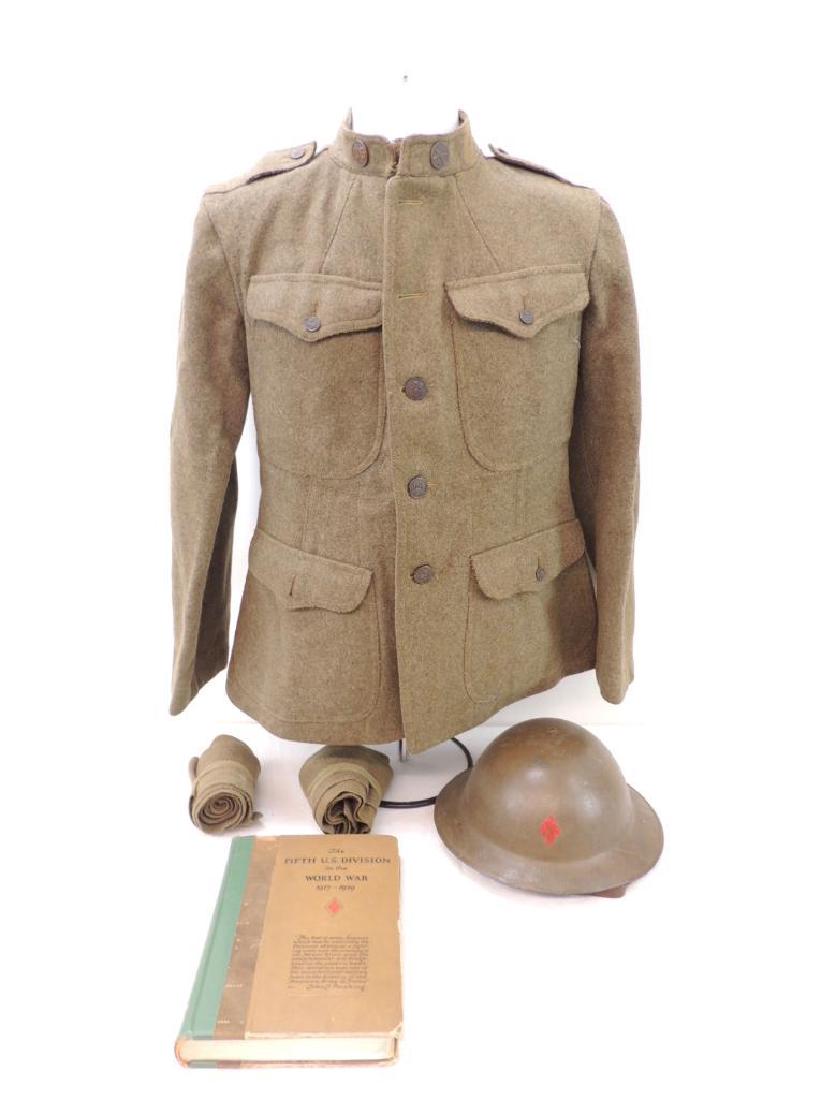 WW1 U.S. Army 5th Division A Co. Infantry Tunic with: Excellent condition