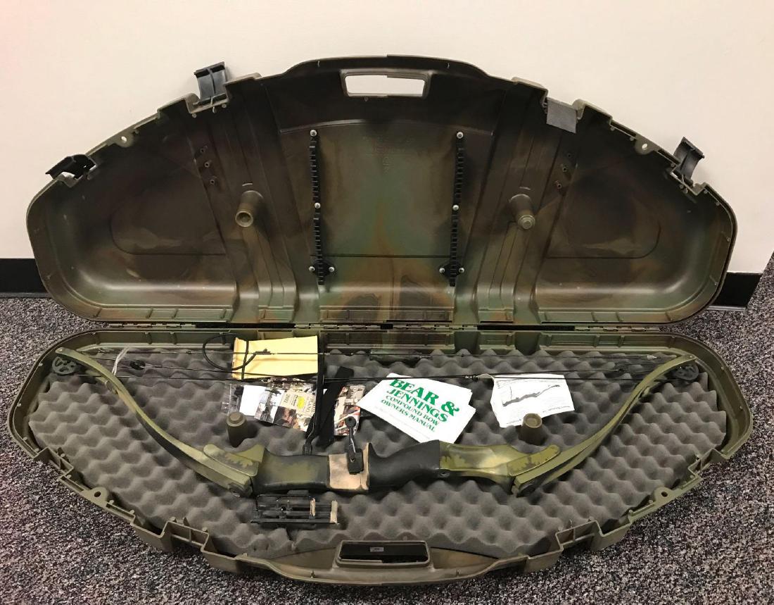 Bear and Jennings compound bow with hard case: Plano hard case