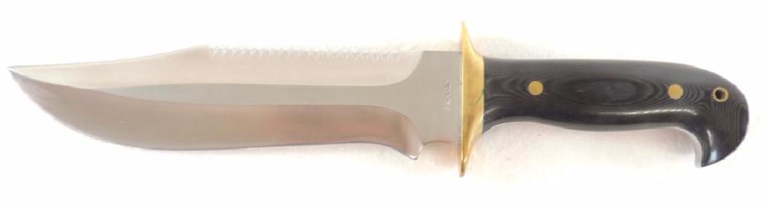 J.M. Wade Handcrafted Bowie Knife with Sheath: 13 1/2", Featuring Leather Sheath