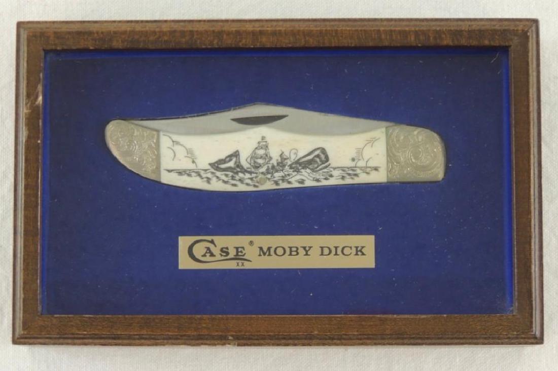 Case Moby Dick Commemorative Pocket Knife in Display: Case Dimensions 8"x5"x1 1/2"