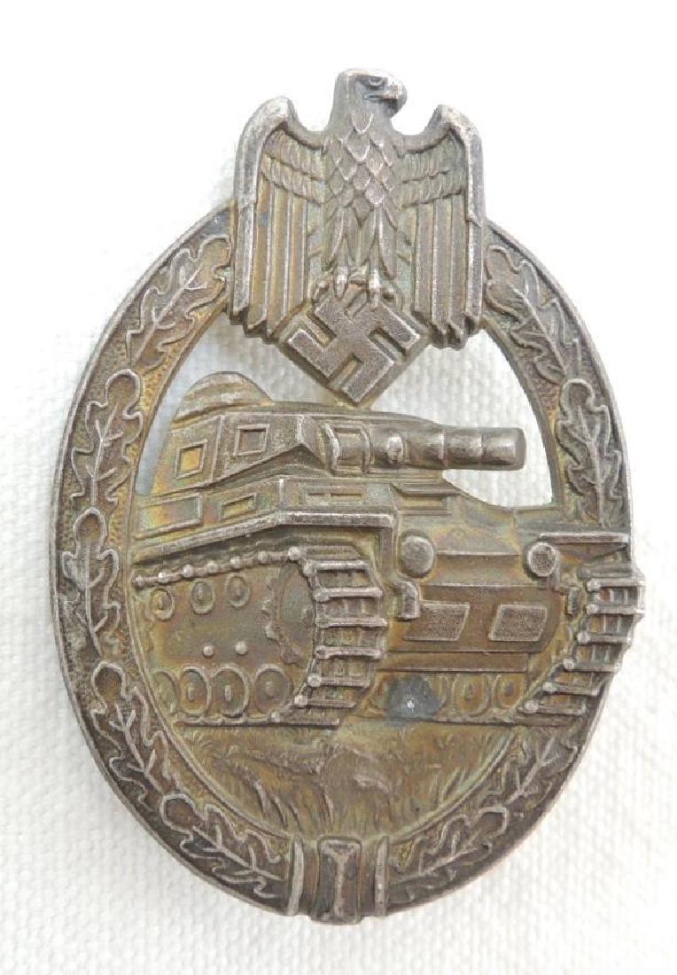 WW2 German Panzer Assault Badge: Hallmark on back of Badge
