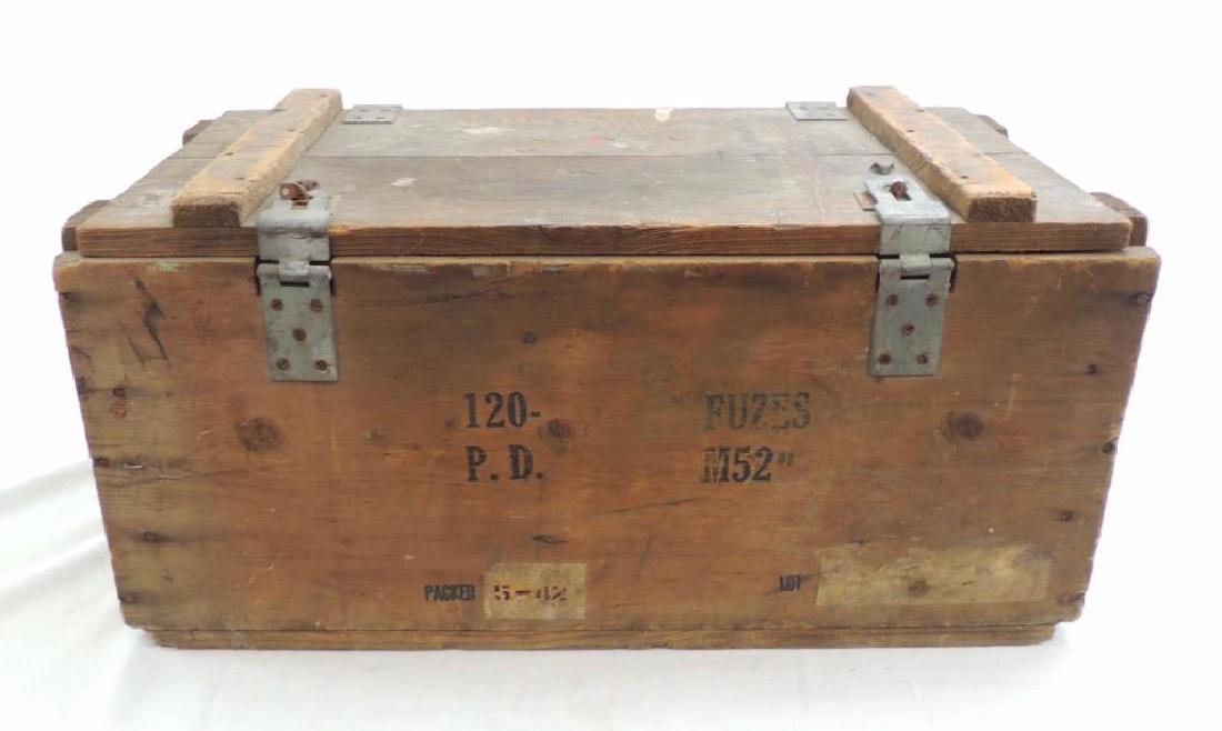 U.S. Army P.D. M52 Fuses Crate: 28"x15"x14"