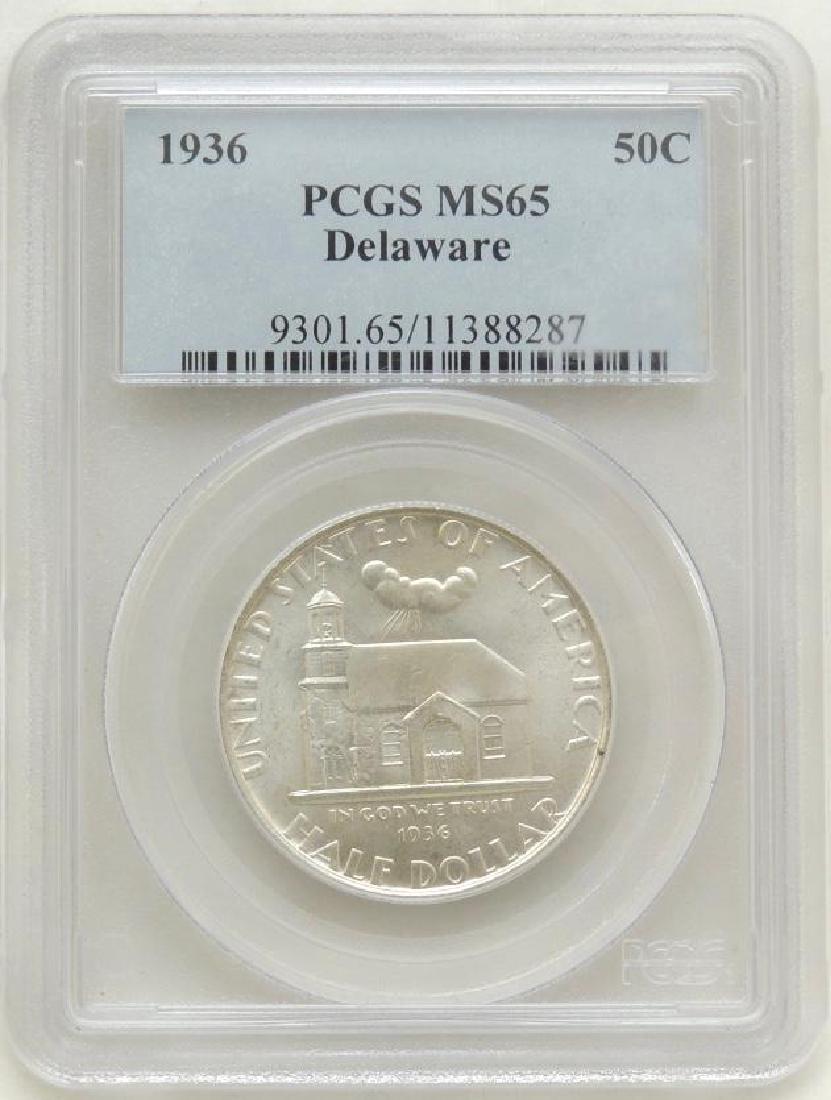 1936 Delaware Commemorative Half Dollar MS65 (1 of 2)