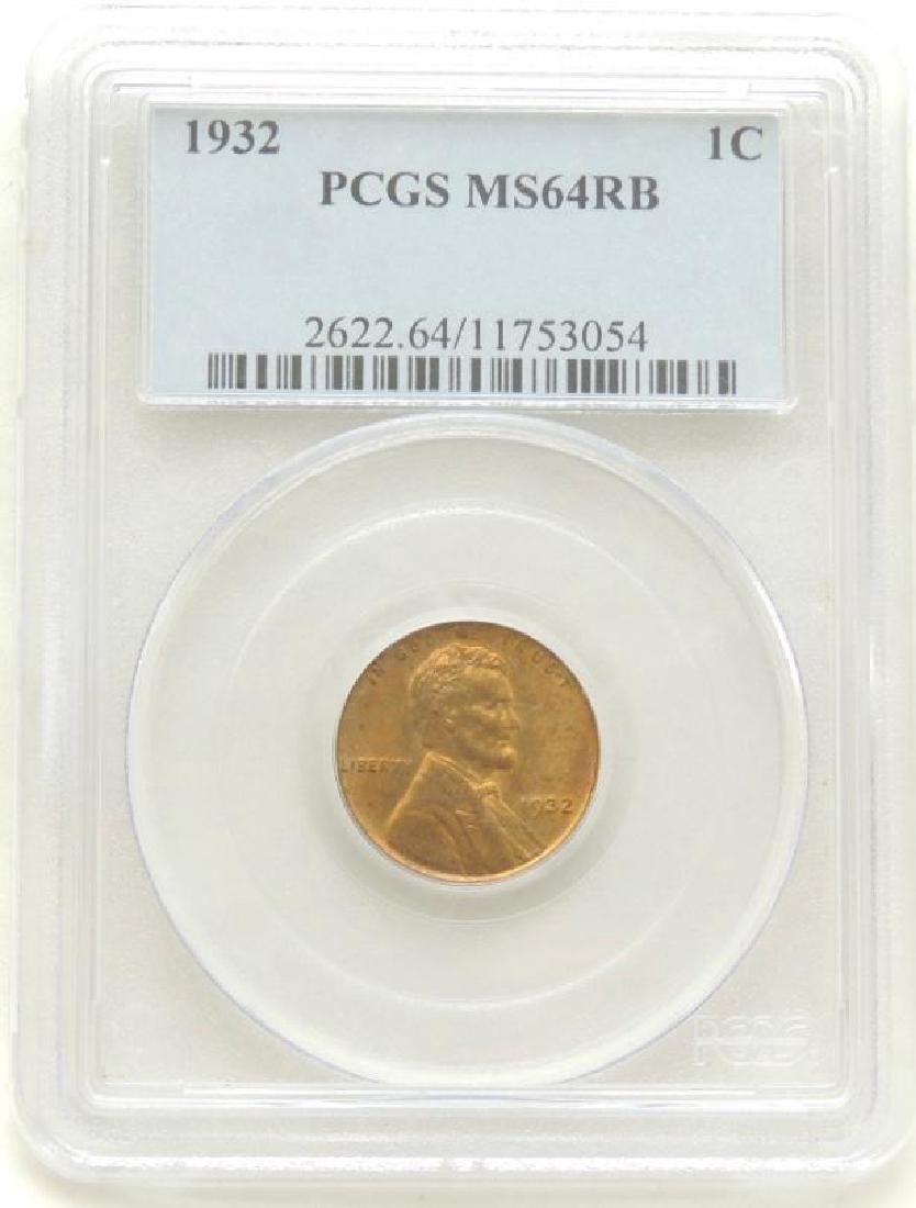 1932 Lincoln Cent MS64 RB (1 of 2)