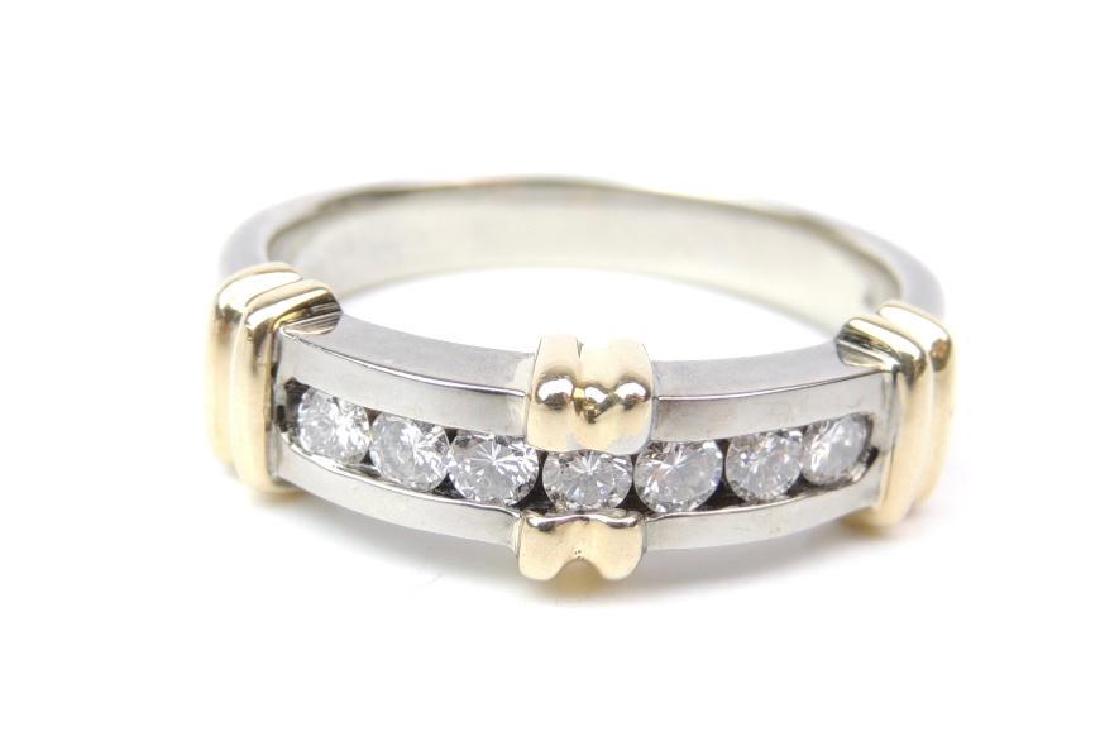 14K White and Yellow Gold Diamond Band (1 of 4)