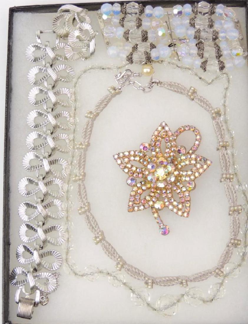 Coro Signed Silver Bracelet and Earrings + Trifari (1 of 1)