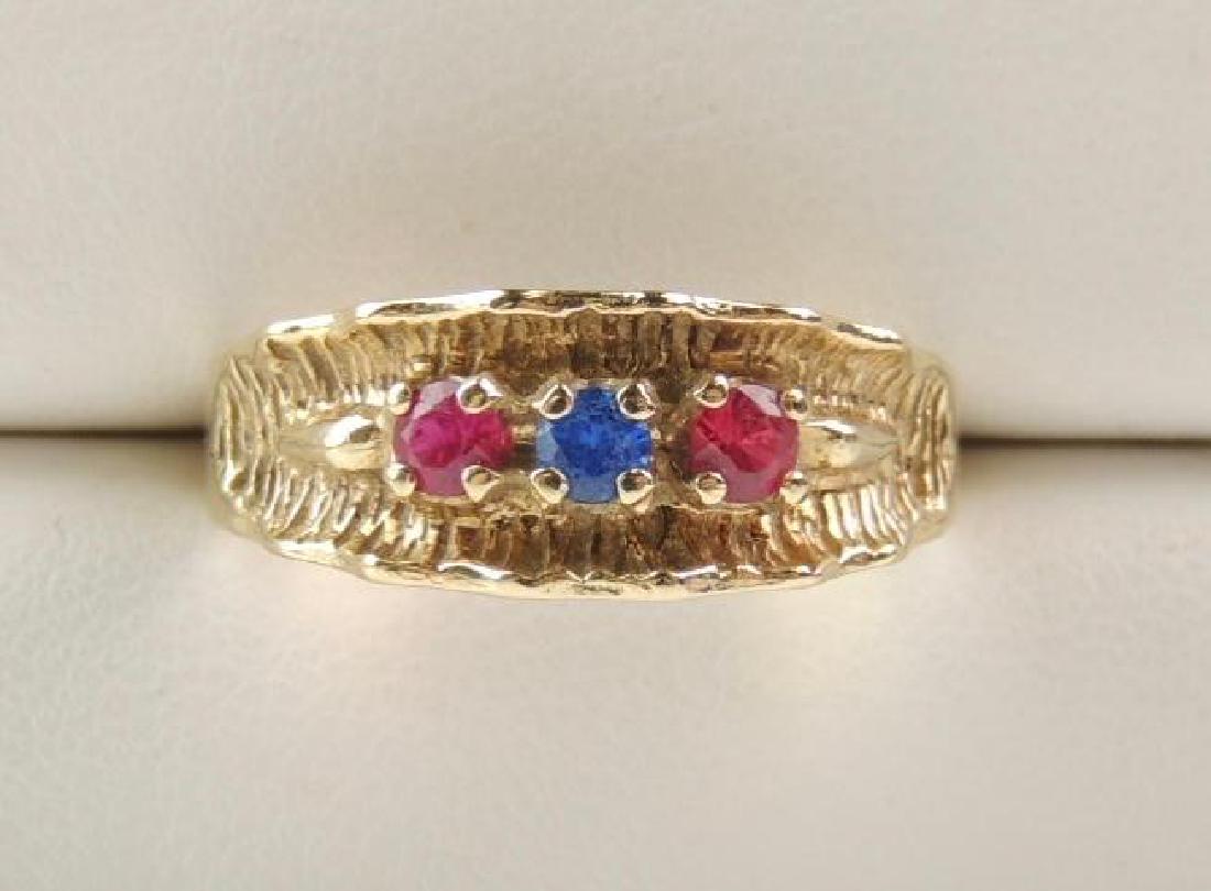10K Yellow Gold Mother's Ring w/ Multi Gemstones (1 of 2)