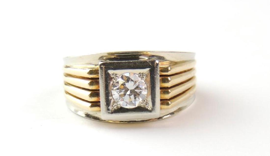 18K White and Yellow Gold Diamond Ring (1 of 3)