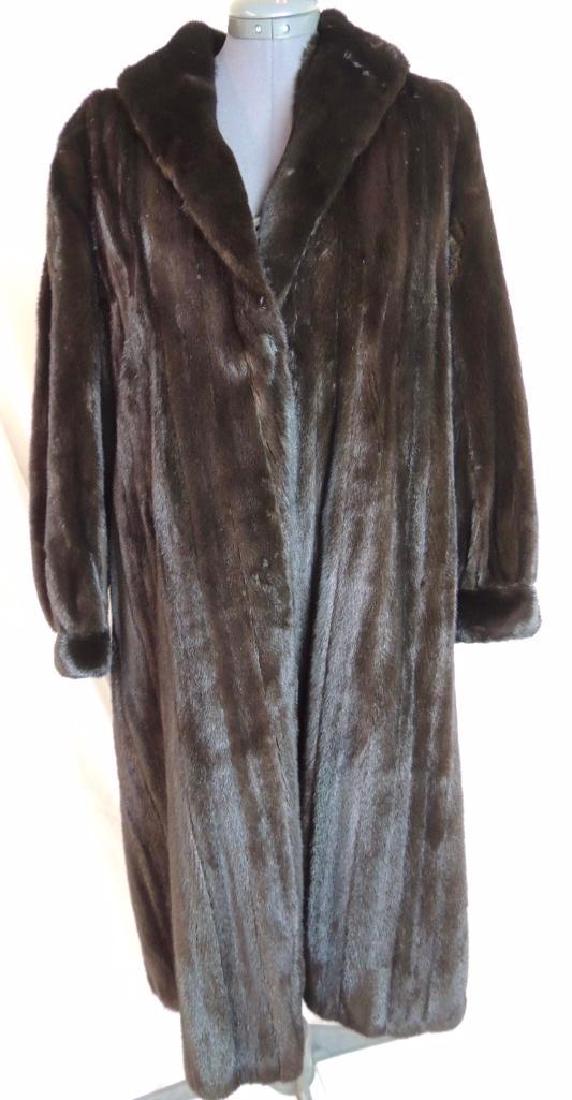 Deep Brown Mink Fur Coat (1 of 6)