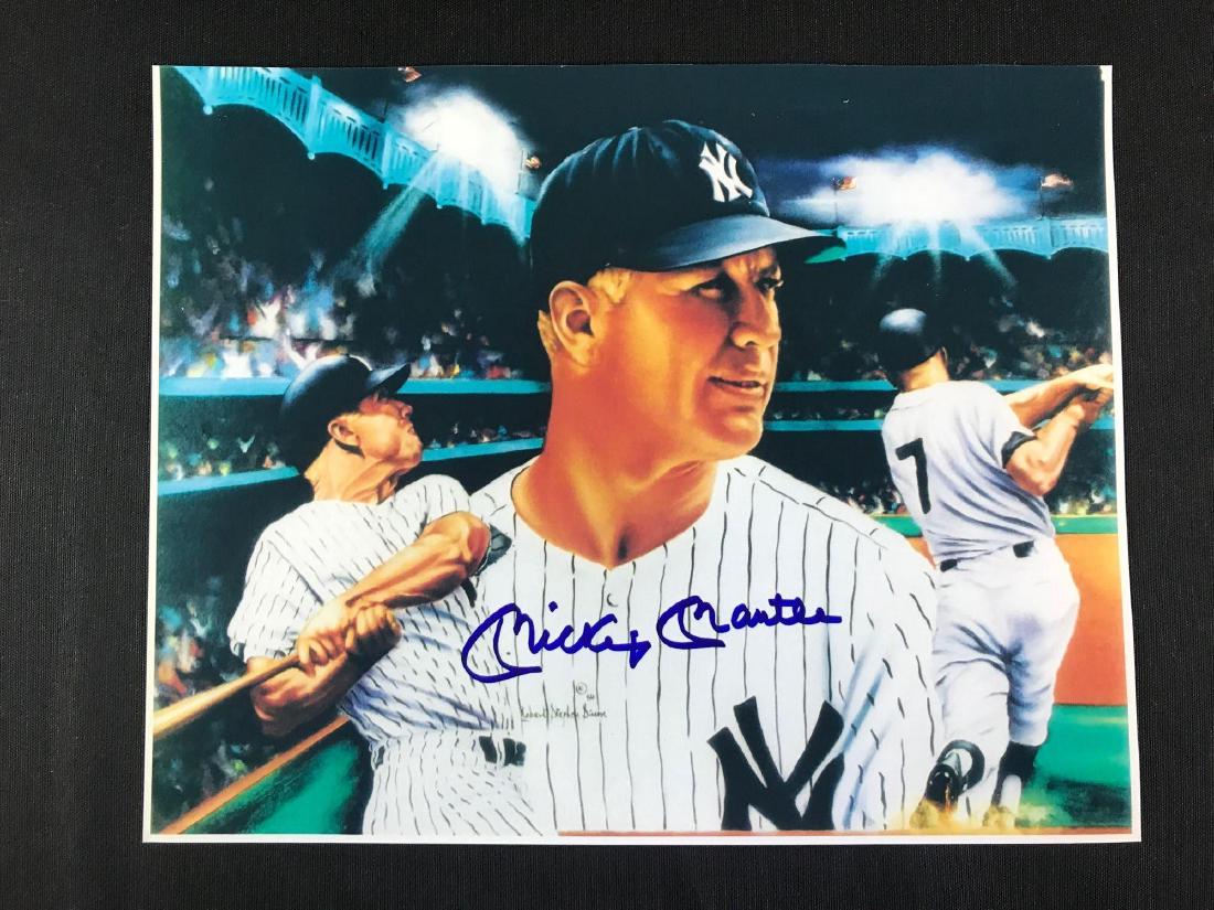 Signed New York Yankees Mickey Mantle print (1 of 2)