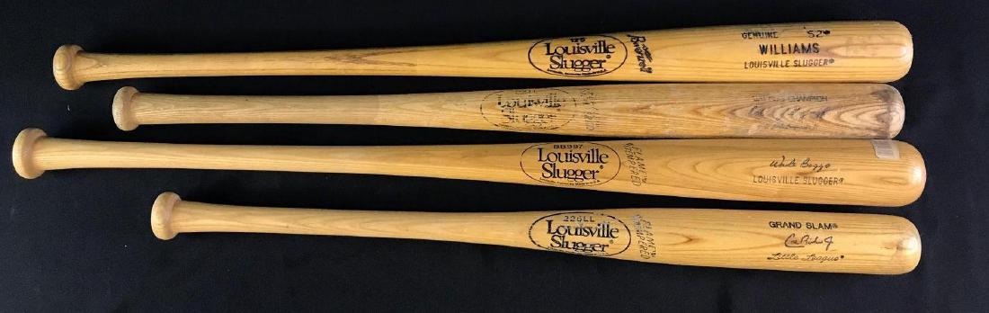 Group of four Louisville slugger baseball bats: All for one money