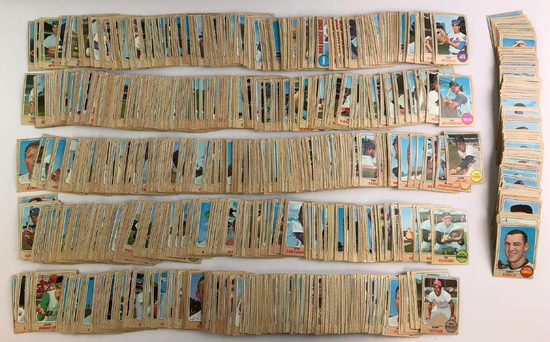 Approximately 1100+ 1968 Topps baseball trading cards (1 of 3)