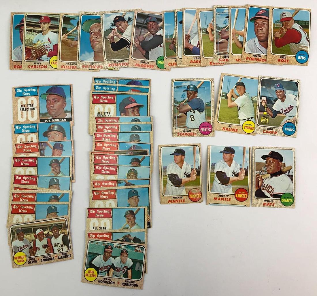 Approximately 40+ 1968 Topps baseball trading cards (1 of 1)