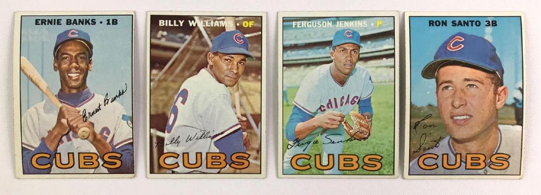 Group of four 1967 Chicago cubs Topps baseball cards (1 of 2)