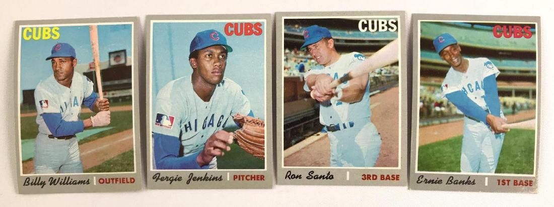 Group of four 1970 Topps Chicago cubs baseball trading (1 of 2)
