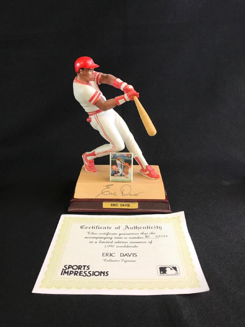 Limited edition sports impressions Eric Davis figurine: Featuring COA, 8 1/2" tall