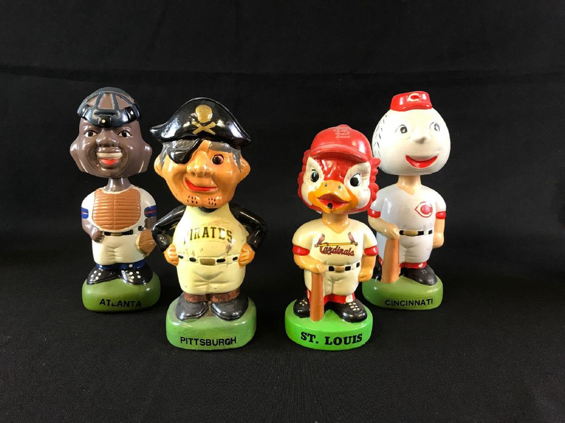 Group of four vintage MLB mascot Porcelain bobble heads (1 of 1)