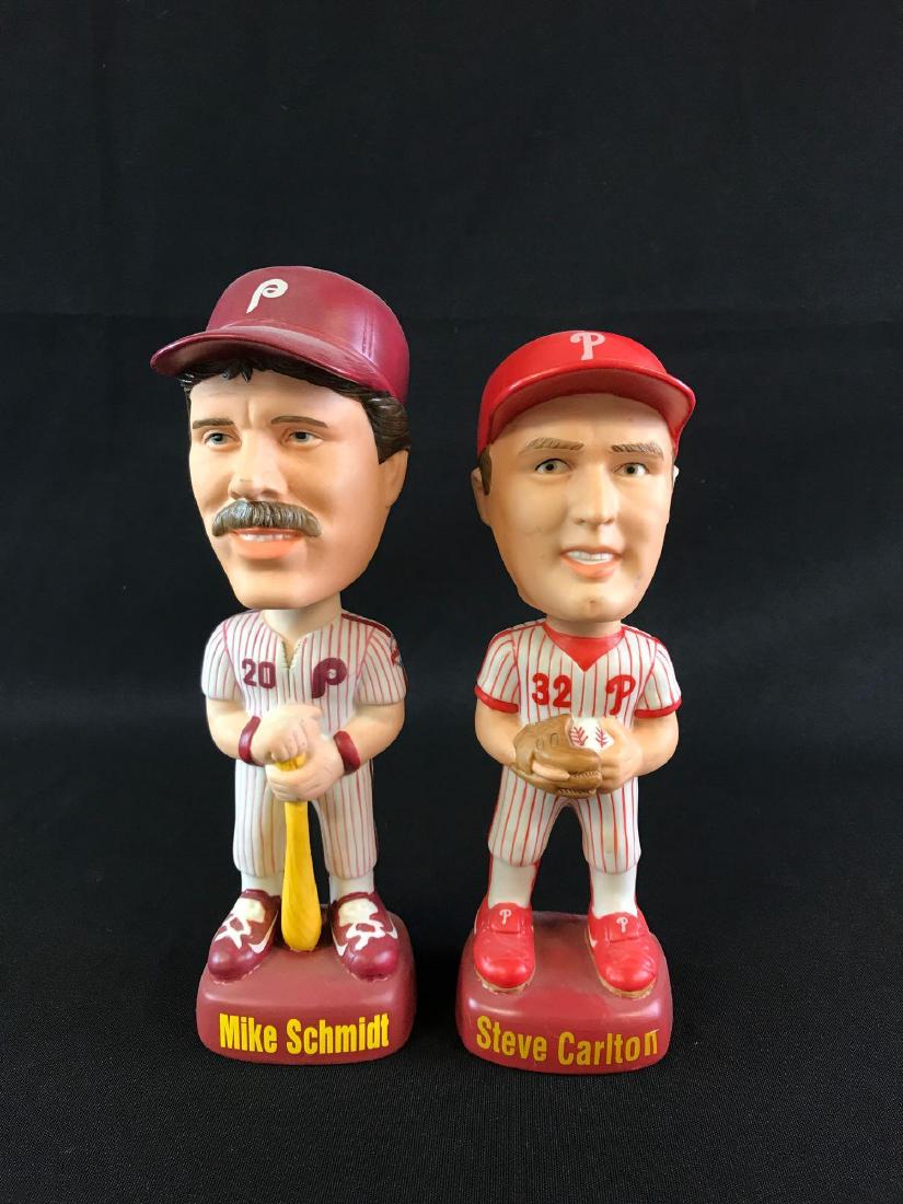 Group of two Philidelphia Phillies MLB player porcelain: Featuring Mike Schmidt and Steve Carlton