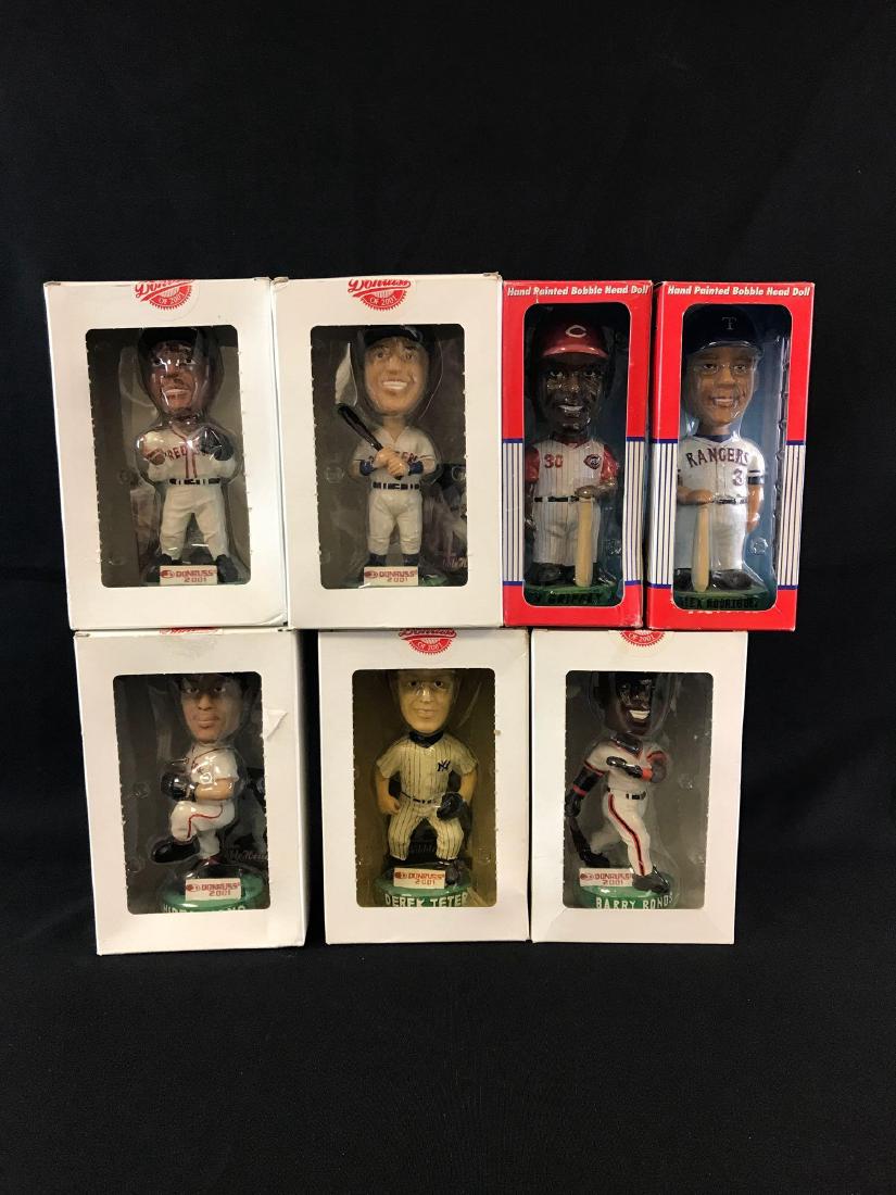 Group of seven Donruss MLB player plastic bobble heads (1 of 1)