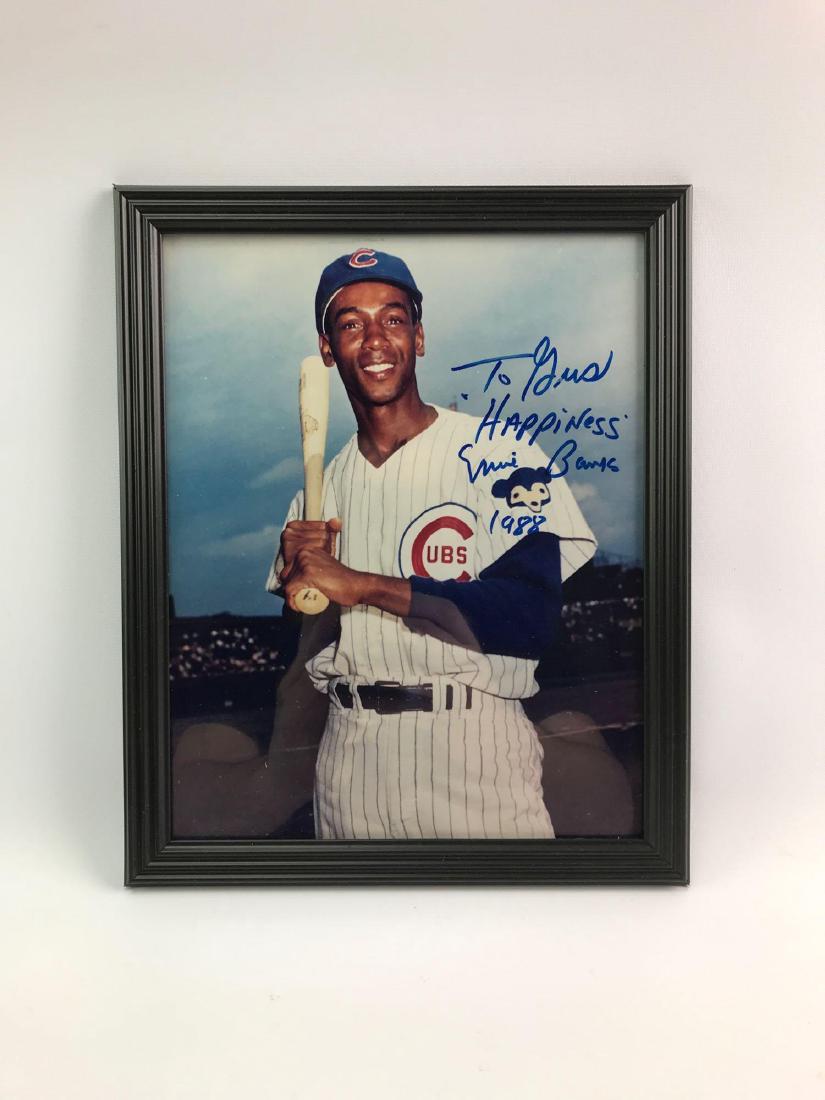 Signed 1988 Ernie Banks Chicago Cubs photograph (1 of 2)