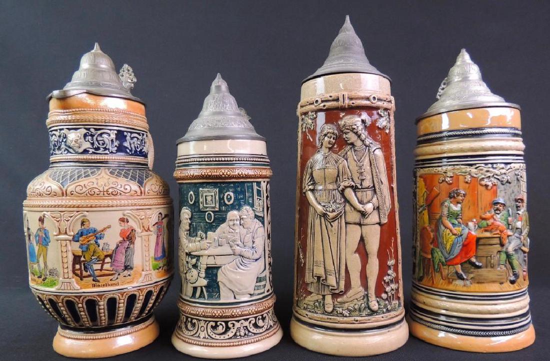 Lot of 1 Tankard & 3 German Steins (1 of 4)