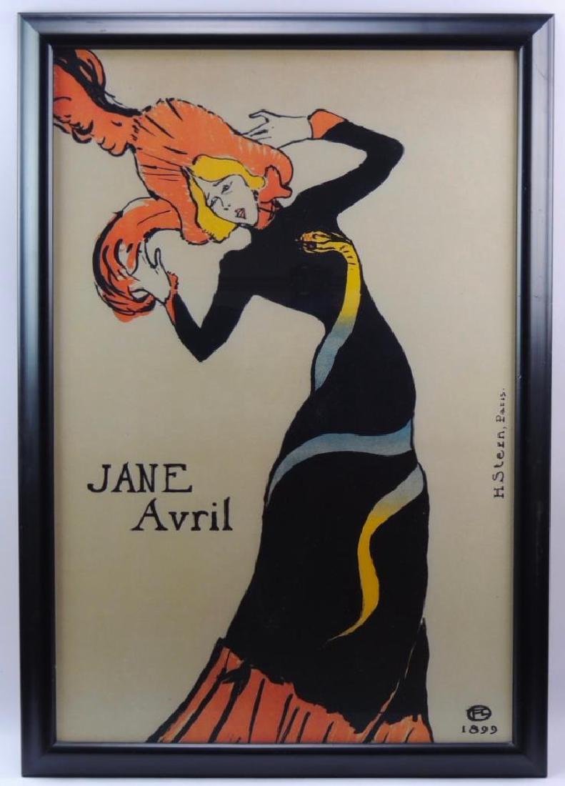 Affiche D'art Vintage 'Paris Jane Avril' - Impression Qualité 30x41 Cm - Prête à Encadrer - Décoration Murale Rétro Chic - Fabriqué En Ecosse