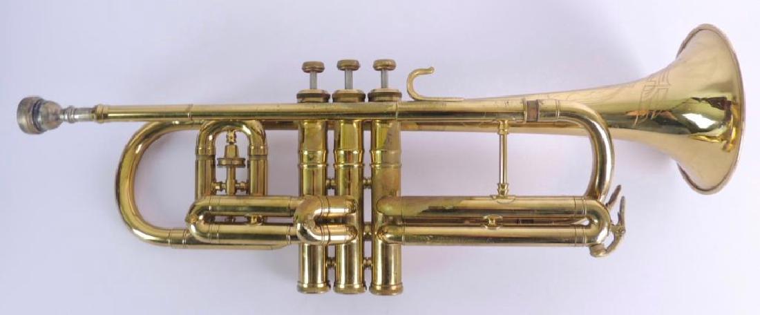 Vintage C.G. Conn Trumpet with Leather Case (1 of 6)