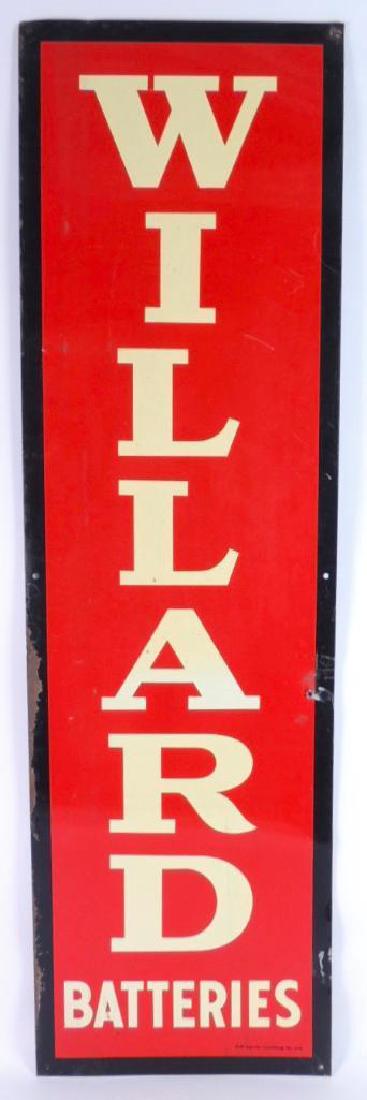 Vintage Willard Batteries Advertising Tin Tacker (1 of 2)