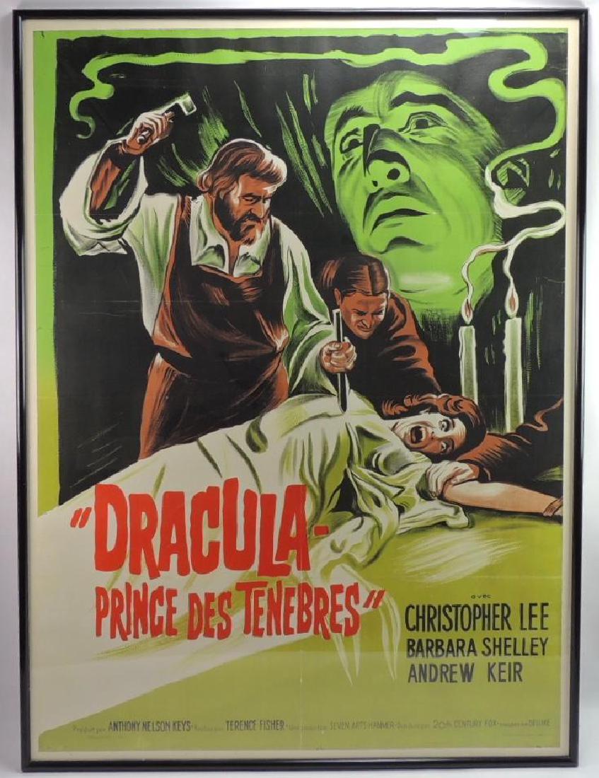 1966 "Dracula Prince of Darkness" French Movie Poster (1 of 1)