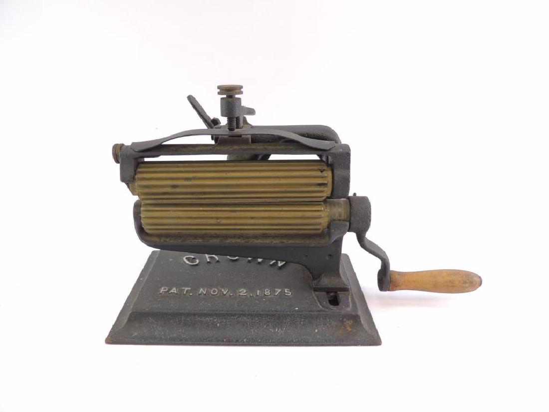 Antique Crown Iron and Brass Fluting Machine (1 of 2)