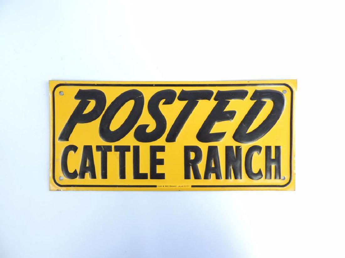 Group of 2 Vintage "Posted Cattle Ranch" Pressed Steel (1 of 4)