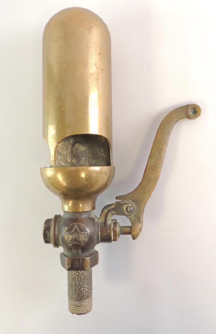 Antique Powell 3 Valve Brass Steam Whistle (1 of 4)