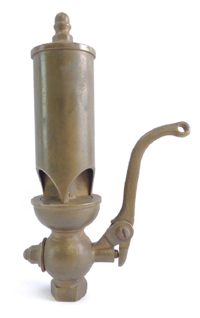 Antique 3 Valve Brass Steam Whistle with Stand and (1 of 2)