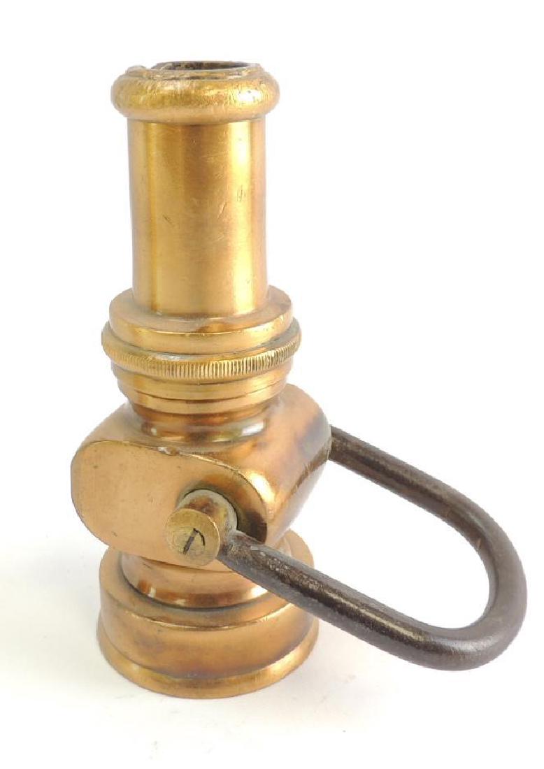 Antique Solid Brass Fire Hose Nozzle (1 of 3)
